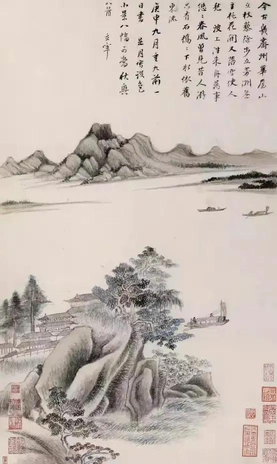 中国古代名画：董其昌作品《秋兴八景图》欣赏