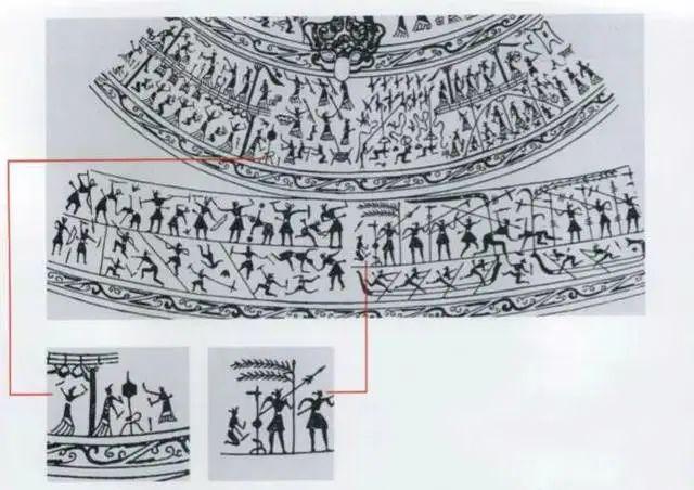 中国文物介绍及图片：战国盘蛇形建鼓底座