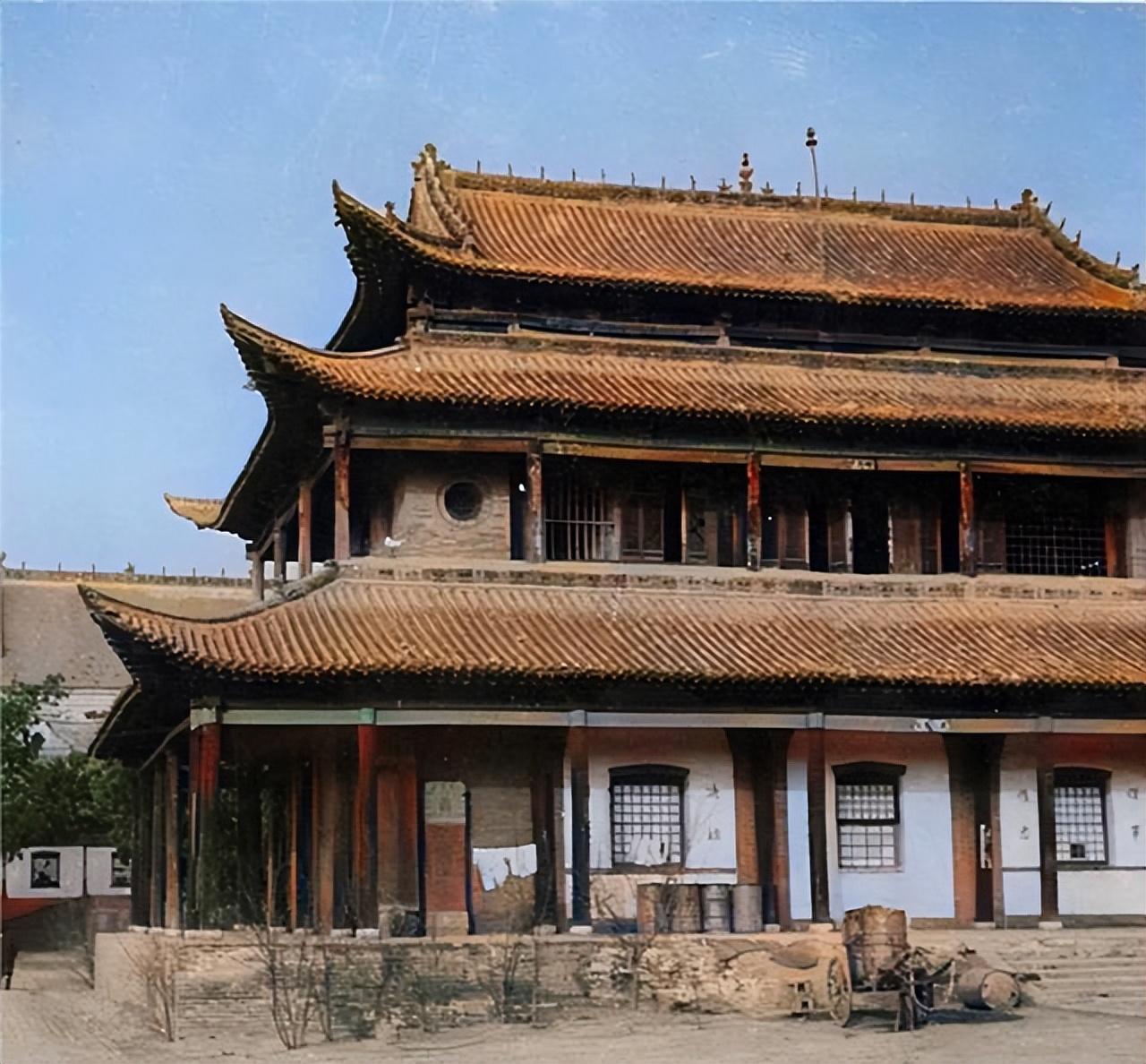 四十年代山西临汾老照片，古老的晋国风情，巍峨的平阳古城