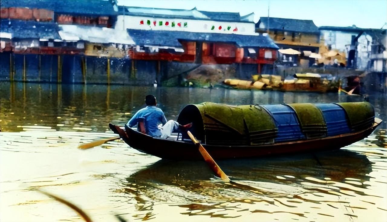 杭州的老照片：京杭大运河两岸江南风光