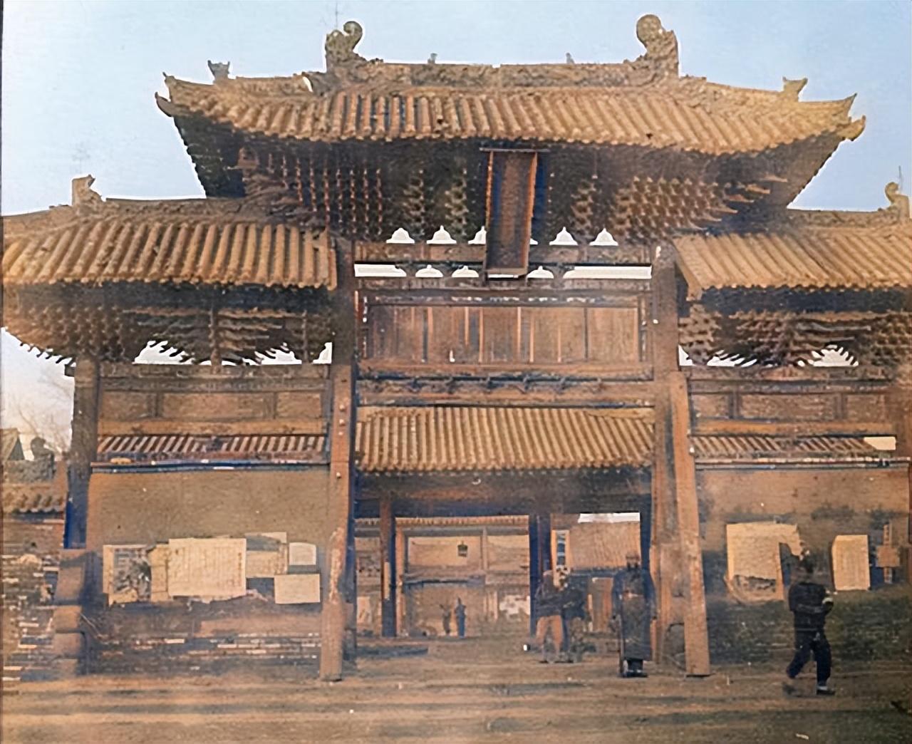 山西沁县古色古香的古城老照片，“铜鞮”古城