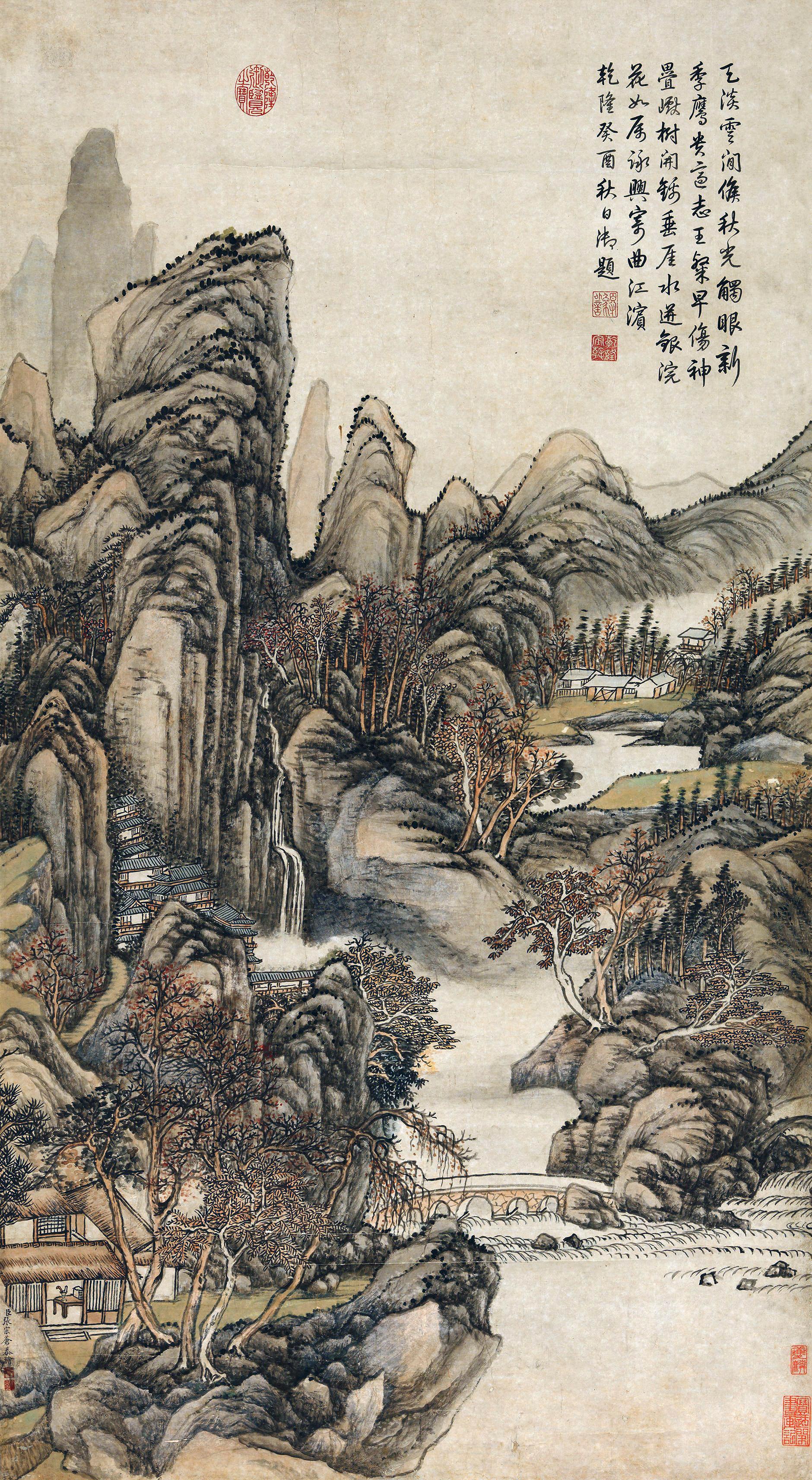 清代画家张宗苍和张洽山水画作品图片欣赏