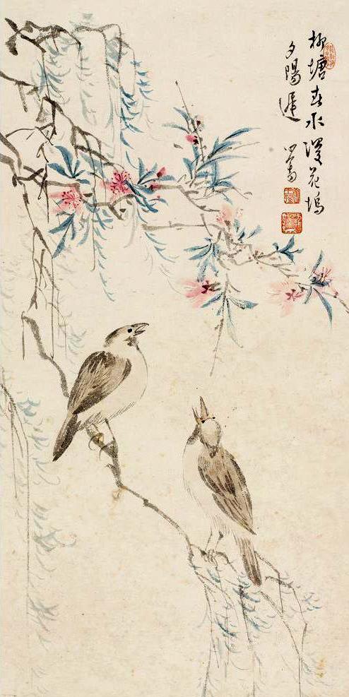 近代名家溥儒四幅花鸟画作品图片欣赏