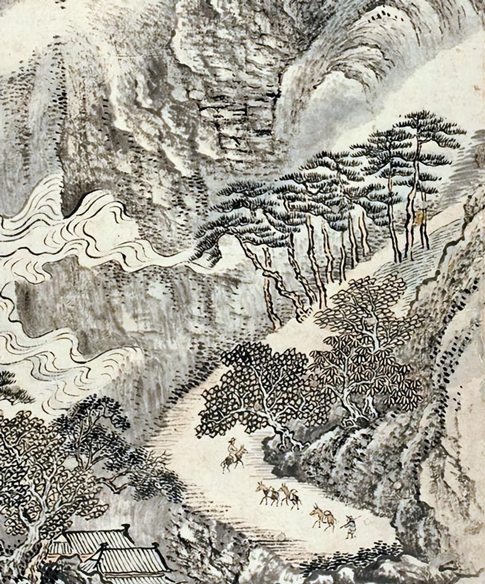 两幅清初画家王翚山水画作品高清图片欣赏