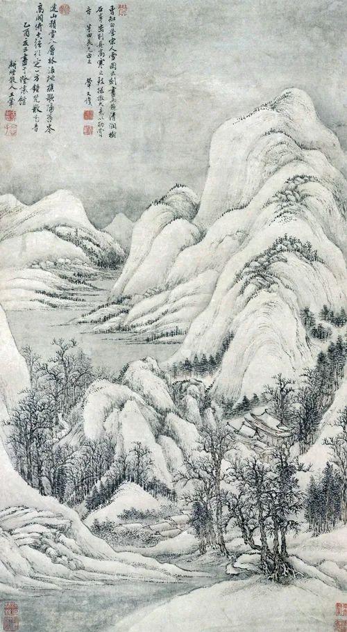 雪景题材山水画有哪些作品？两幅雪景山水画高清图片欣赏