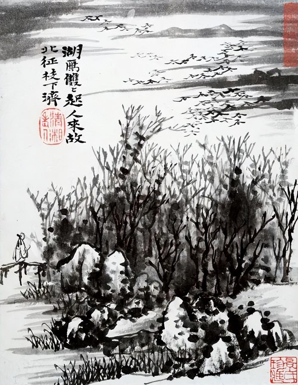 六幅清代画家石涛山水画作品高清图片欣赏