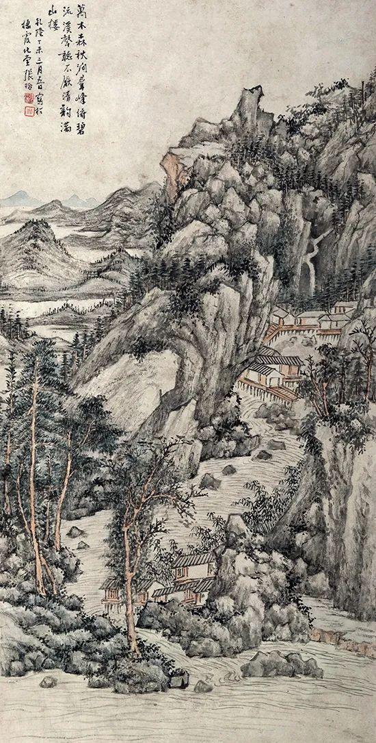 六幅笔墨精致的山水画作品高清图片欣赏