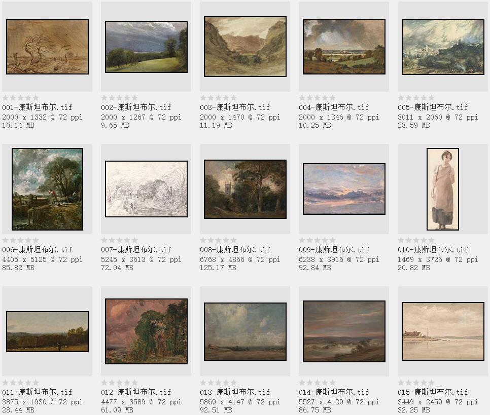 19世纪英国最伟大的风景画家：约翰·康斯坦布尔精品油画欣赏206幅