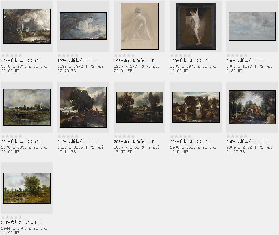 19世纪英国最伟大的风景画家：约翰·康斯坦布尔精品油画欣赏206幅